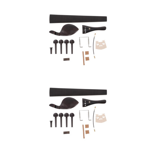 2Pièces Accessoires Pratiques Violon 4/4 Bois D’ébène Assortis