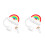 2Pièces Embouts Silicone Décoratifs Arc-En-Ciel Réutilisables 1