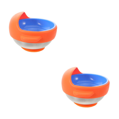 2Pièces Bols Silicone Stable Pour Aide Au Repas Seniors