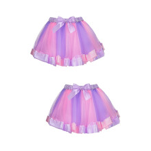 2Pcs Girls Tutu Skirt Polyester Cute Party Dress