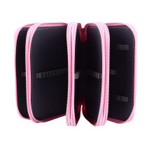 Pinkes Federmäppchen mit 72 Fächern, Oxfordstoff, PVC, 4-Schicht Organizer-Tasche
