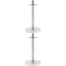 2Stk Rasierpinsel Und Rasierhalter Platzsparend Silberfarben Metall