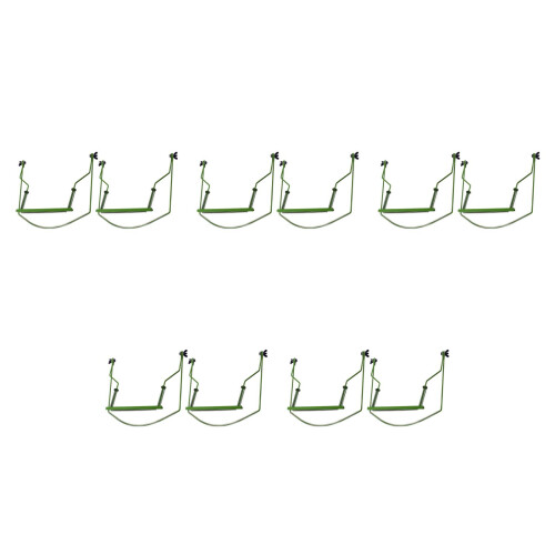 10Pièces -Harmonica Cou Vert Métal 10 Trous Réglable Mains