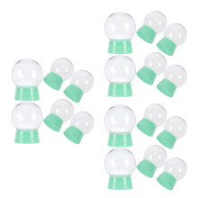 18Pièces Kit Globe Neige Transparent Vert Clair Pour Déco