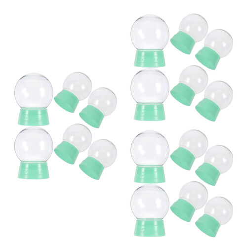 18Pièces Kit Globe Neige Transparent Vert Clair Pour Déco