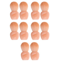 10Pièces Pinceaux Mini Blush Rose Souples Pour Et Ongles