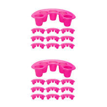 20Pièces Bols En Plastique Rose Pour Trempage Et Ongles