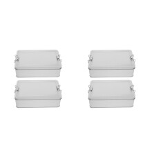 4Pièces Boîtes Métal Argenté Multifonction Pour Cookies Accessoires