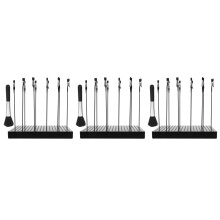 3Ensembles Porte-Modèles Noir Plastique Métal Avec Clips Ajustables