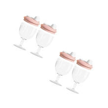 4Pièces Gobelets Usage Bébé Rose, Design