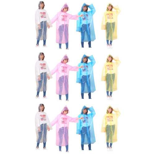 12Pièces Jetable Adulte, Poncho Avec Capuche, Résistant