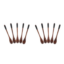 10Pcs Handmade Japanese Style Wooden Spoons Brown Kitchen Utensil Set