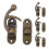 4Pièces Métal Bronze Ancien Pour , Mini 1