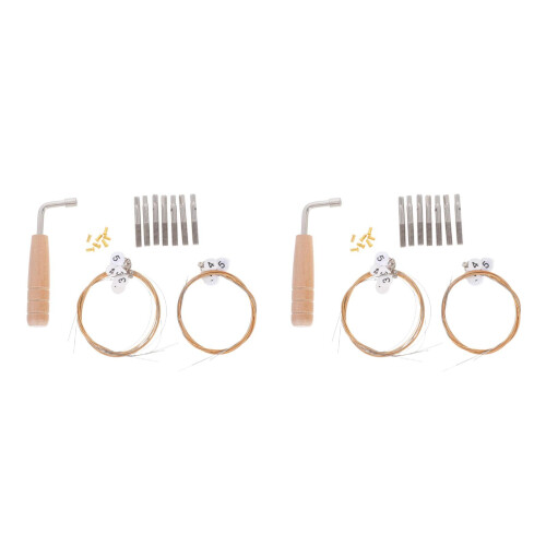 2Ensembles Kit Lyre Harpe Cordes Et Clés Accessoires Métal