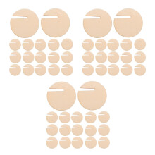 360Pcs Wooden Drink Tags Khaki Round Clip-on Name Markers for Weddings