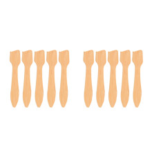10Pièces Spatules Mini Bamboo Cosmétiques Mélange