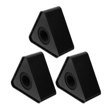 3Pcs Black Plastic Mic Flags Wide Compatible Microphone Logo Station