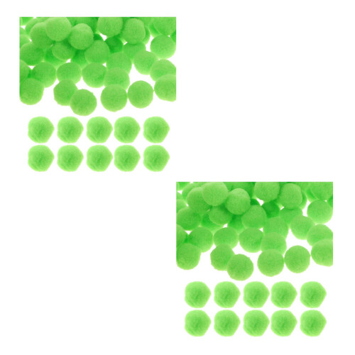 3000Pièces Pompons Verts Pour Décoration, Porte-Clés, Couture