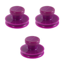 3Pièces Poignées De Levage En Caoutchouc Violet Pour Bols Chantants