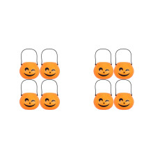 8Pièces Mini Seaux Orange Pour Bonbons Halloween