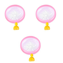 3Pièces Roue D'exercice Rose Pour Petit Animal Silence