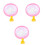 3Pièces Roue D'exercice Rose Pour Petit Animal Silence 1