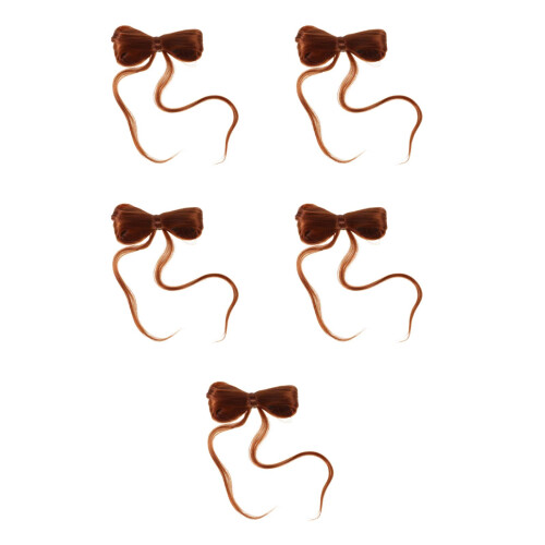 5Pièces Clips Décoratifs Chignons Synthétiques Light Brown
