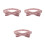 3Pièces Nœuds Coton Rose Ajustables Pour Enfants Polyvalents 1