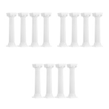 12Pièces Colonnes Romaines Blanches Support Gâteau Mariage Vintage