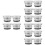 16Pcs Car Lighter Plug Replacement Caps Silver Aluminum 1