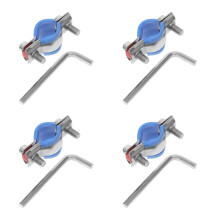 4Sets Portable Desk Chair Height Extender Stainless Steel Clamp Blue