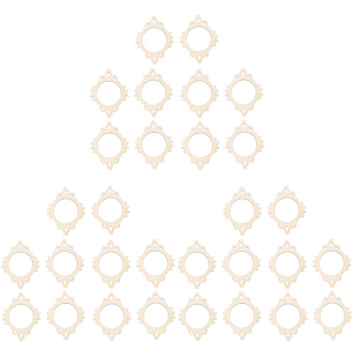 30Pièces En Bois Beige Pour Bricolage Manualités Solides