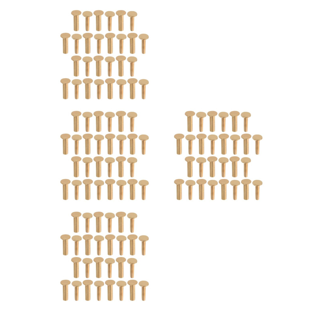 56Pairs Golden Stainless Steel Rivet Pins For Handle Repair 3701027303248