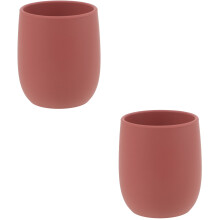 2Pcs Dark Red Silicone Toddler Cups Durable Training Cups for Kids
