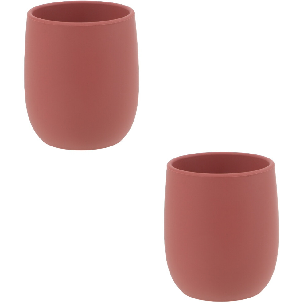 2Pcs Silicone Toddler Cups Durable Training Cups For Kids Dark/Red Vaguelly