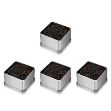 4Stk Silberne Metall- Für Teeorganizer Leicht Stapelbar