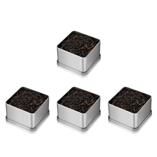4Stk Silberne Metall- Für Teeorganizer Leicht Stapelbar