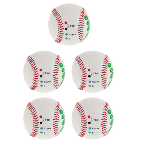 5Pcs 9Inch Soft Baseballs for Kids Safe Practice and Batting Training