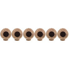 6Pcs Small Brown Coconut Shell Hamster Hideout House for Pet Play