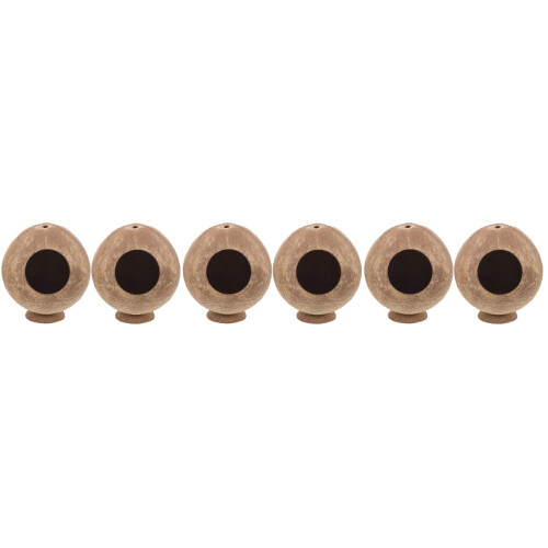 6Pcs Small Brown Coconut Shell Hamster Hideout House for Pet Play