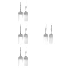 8Pcs Silver Stainless Steel Fork Replacement Parts for DIY Craft Use
