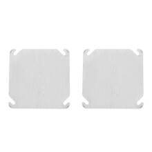2Pièces Plaques De Prises Acier Inoxydable Argent Sécurisé