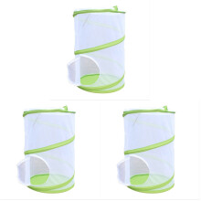 3Pièces Maison Pour Enfants Cage À Insectes Portable Et Blanche