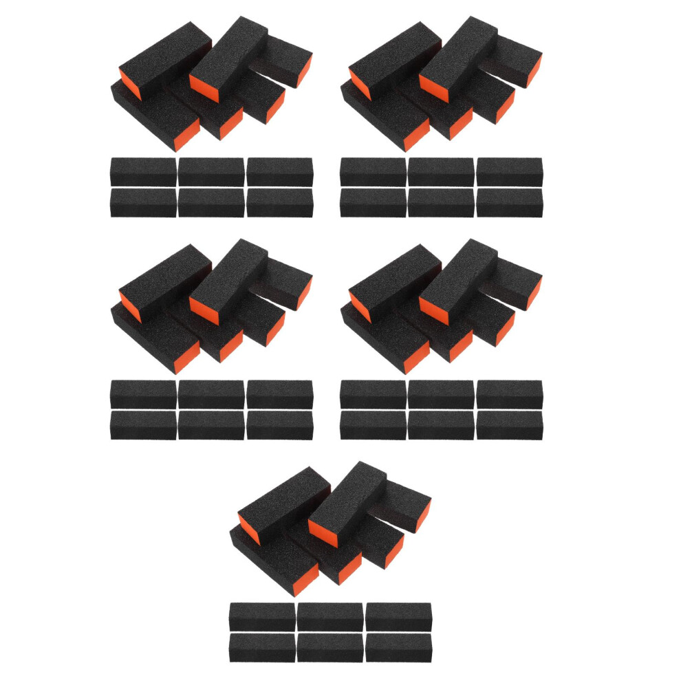 Vaguelly 100Pcs Durable Sponge Nail Buffer Blocks For Manicure And Polishing