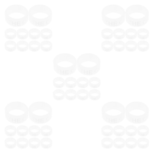 50St Witte Siliconen Drumstickringen Anti-Slip Met Glowing Tips