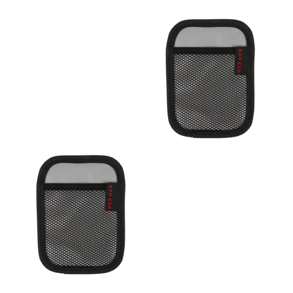 2Pcs Car Organizer Pouch Durable Oxford Storage Holder For Phone Grey 3701245403669