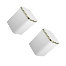 2Pcs Small White ABS Desk Organizer Mini Trash Can with Cover