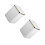 2Pcs Small White ABS Desk Organizer Mini Trash Can with Cover 1