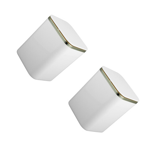2Pcs Small White ABS Desk Organizer Mini Trash Can with Cover