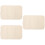 3Pcs Soft PU Car Armrest Pad Beige Center Console Cushion 1